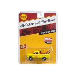 1965 Chevrolet Tow Truck \Shell\ Yellow 1/64 Diecast Model Car by Johnny Lightning