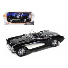 1957 Chevrolet Corvette Black 1/18 Diecast Model Car by Maisto