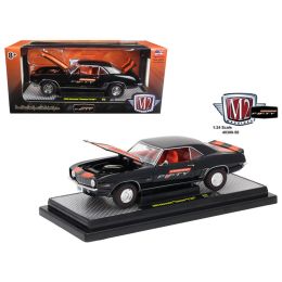 1969 Chevrolet Camaro Z/28 Black and Orange Stripes \Camaro Fifty Years Anniversary\ Limited to 6000pc Worldwide 1/24 Diecast Model Car by M2 Machines