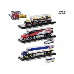 Auto Haulers Release 25, 3 Trucks Set 1/64 Diecast Models by M2 Machines