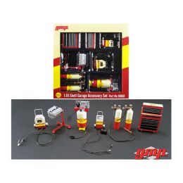 6pc Shop Tools Set #1 Shell Oil 1/18 Diecast by GMP