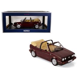 1992 Volkswagen Golf Cabriolet Classic Line Red Metallic 1/18 Diecast Model Car by Norev