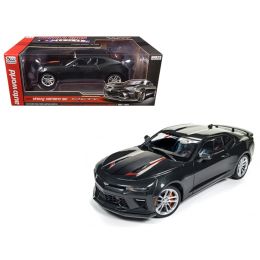 2017 Chevrolet Camaro SS Nightfall Gray Metallic 50th Anniversary Limited Edition to 1002pc 1/18 Diecast Model Car by Autoworld