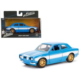 Brian\s Ford Escort Blue and White \Fast & Furious\ Movie 1/32 Diecast Model Car by Jada