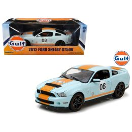 2012 Ford Mustang Shelby GT500 \Gulf\ Oil #08 1/18 Diecast Model Car by Greenlight
