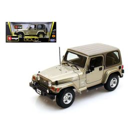 Jeep Wrangler Sahara Khaki 1/18 Diecast Car Model by Bburago