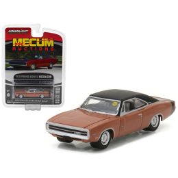 1970 Dodge Charger R/T HEMI Dark Burnt Orange Mecum Auctions Collector Series 1 1/64 Diecast Model Car by Greenlight