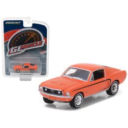 1968 Ford Mustang GT Madagascar Orange Greenlight Muscle Series 19 1/64 Diecast Model Car by Greenlight