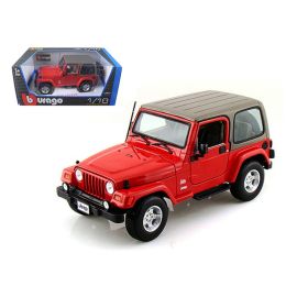 Jeep Wrangler Sahara Red 1/18 Diecast Model Car by Bburago