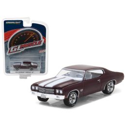 1970 Chevrolet Chevelle SS 454 Black Cherry Greenlight Muscle Series 19 1/64 Diecast Model Car by Greenlight