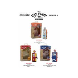 Vintage Gas Pump Series 1 Set of 3 Pumps 1/18 Diecast Models by Greenlight