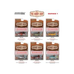 The Hobby Shop Series 1, 6pc Diecast Car Set 1/64 Diecast Model Cars by Greenlight