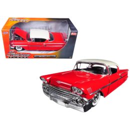 1958 Chevrolet Impala Red \Showroom Floor\ 1/24 Diecast Model Car by Jada