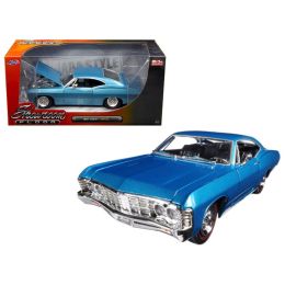 1967 Chevrolet Impala Blue \Showroom Floor\ 1/24 Diecast Model Car by Jada