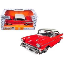 1957 Chevrolet Bel Air Red \Bigtime Muscle\ 1/24 Diecast Model Car by Jada