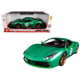 Ferrari 488 GTB 70th Anniversary \The Green Jewel\ 1/18 Diecast Model Car by Bburago