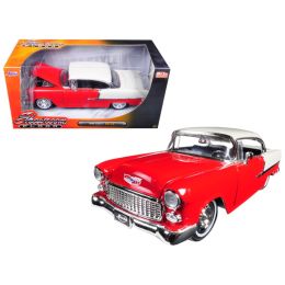 1955 Chevrolet Bel Air Hard Top Red \Showroom Floor\ 1/24 Diecast Model Car by Jada