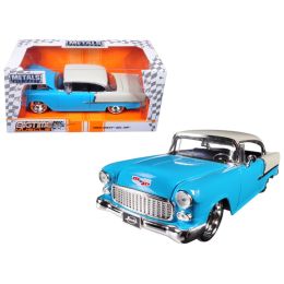 1955 Chevrolet Bel Air Blue \Bigtime Muscle\ 1/24 Diecast Model Car by Jada