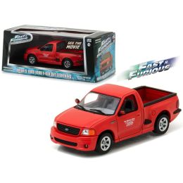 Brian\s 1999  Ford F-150 SVT Lightning Pickup Truck Red \The Fast and The Furious\ Movie (2001) 1/43 Diecast Model Car by Greenlight