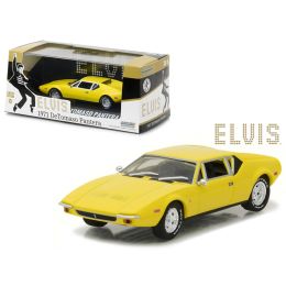 Elvis Presley\s 1971 De Tomaso Pantera Yellow (1935-1977) 1/43 Diecast Model Car by Greenlight