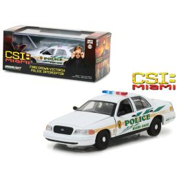 Ford Crown Victoria Police Interceptor CSI Miami Dade Police Car (2002-2012) TV Series 1/43 Diecast Model Car by Greenlight