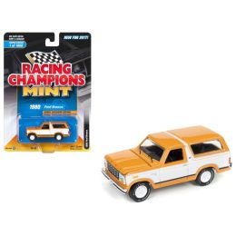 1980 Ford Bronco Bright Caramel with White Limited to 1800pc Worldwide Hobby Exclusive 1/64 Diecast Model Car by Racing Champions