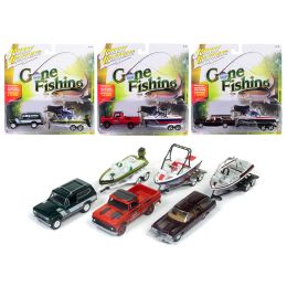 Gone Fishing 2017 Release 4A Set of 3 1/64 Diecast Model Cars by Johnny Lightning