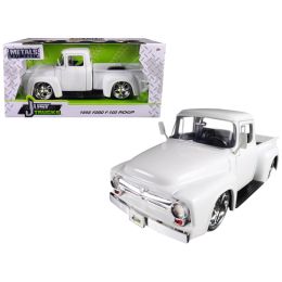 1956 Ford F-100 Pickup Truck White \Just Trucks\ 1/24 Diecast Model Car by Jada