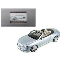 2016 Bentley Continental GT Convertible LHD Silver Frost 1/18 Diecast Model Car by Paragon