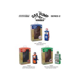 Vintage Gas Pump Series 2 Set of 3 Pumps 1/18 Diecast Models by Greenlight