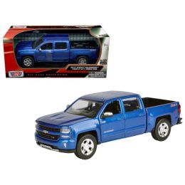 2017 Chevrolet Silverado 1500 LT Z71 Crew Cab Blue 1/27 Diecast Model Car by Motormax