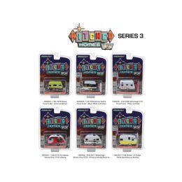 Hitched Homes Series 3, 6pc Trailer Set 1/64 Diecast Models by Greenlight