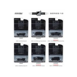 Black Bandit Series 18, 6pc Set 1/64 Diecast Models by Greenlight