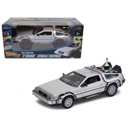 Delorean from movie \Back To The Future 2\ Flying Version 1/24 Diecast Car Model by Welly