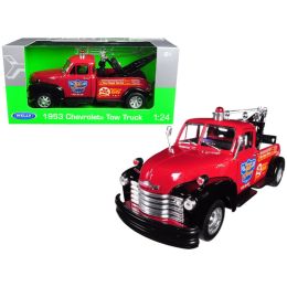 1953 Chevrolet Tow Truck Red 1/24 Diecast Model Car by Welly