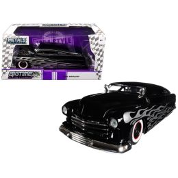 1951 Mercury Black with Flames \Big Time Kustoms\ 1/24 Diecast Model Car by Jada