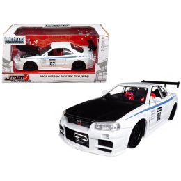 2002 Nissan Skyline GT-R R34 White #02 \JDM Tuners\ 1/24 Diecast Model Car by Jada