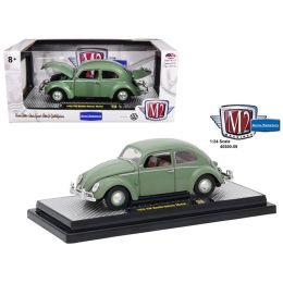 1952 Volkswagen Beetle Deluxe Pastel Green 1/24 Diecast Model Car by M2 Machines