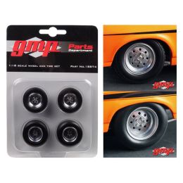 1968 Chevrolet Nova \1320 Drag King\s\ Wheels and Tires Set of 4 1/18 by GMP