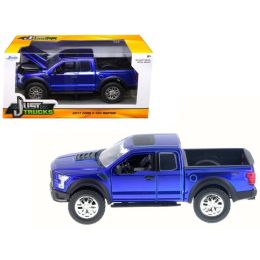 2017 Ford F-150 Raptor Pickup Truck Blue 1/24 Diecast Model Car by Jada