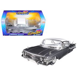 1960 Chevrolet Impala Silver \Lowrider Series\ Street Low 1/24 Diecast Model Car by Jada