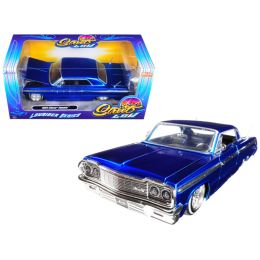 1964 Chevrolet Impala Blue \Lowrider Series\ Street Low 1/24 Diecast Model Car by Jada