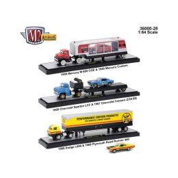 Auto Haulers Release 28, 3 Trucks Set 1/64 Diecast Models by M2 Machines