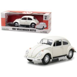 1967 Volkswagen Beetle Right Hand Drive Lotus White 1/18 Diecast Model Car by Greenlight
