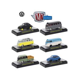 Auto Thentics Volkswagen 6 Cars Set Release 5 IN DISPLAY CASES 1/64 Diecast Model Cars by M2 Machines