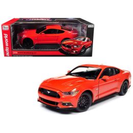 2016 Ford Mustang GT 5.0 Coupe Competition Orange Limited Edition to 1002 pieces 1/18 Diecast Model Car by Autoworld