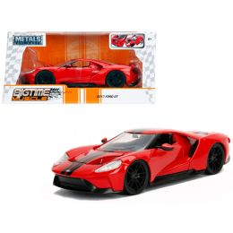 2017 Ford GT Red with Black Stripes 1/24 Diecast Model Car by Jada