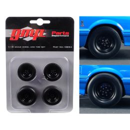 Wheels and Tires Set of 4 from 1993 Ford Mustang Cobra 1320 Drag Kings \King Snake\ 1/18 by GMP