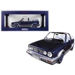 1992 Volkswagen Golf Cabriolet \Bel Air\ Blue Metallic 1/18 Diecast Model Car by Norev