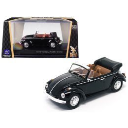 1972 Volkswagen Beetle Open Top Convertible Black 1/43 Diecast Model Car by Road Signature